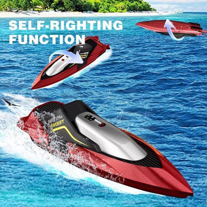 High-Speed RC Boat | Remote Control Boat for Adults & Kids | 20 MPH Racing Ship with Self-Righting & Low Battery Alarm - Kidohop