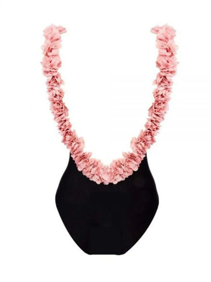 Backless Petal Strap Parent-Child Swimsuit - Kidohop