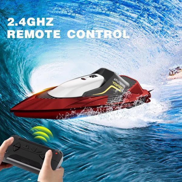 High-Speed RC Boat | Remote Control Boat for Adults & Kids | 20 MPH Racing Ship with Self-Righting & Low Battery Alarm - Kidohop