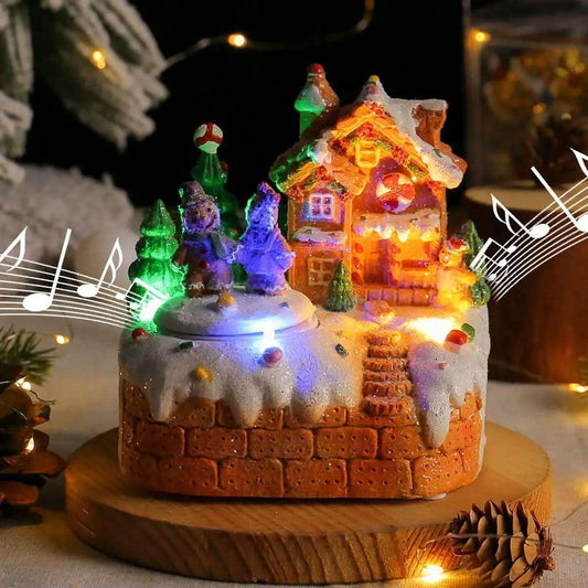 Mini Rotating Gingerbread Man Music Box – Cute Christmas Desktop Ornament - Kidohop