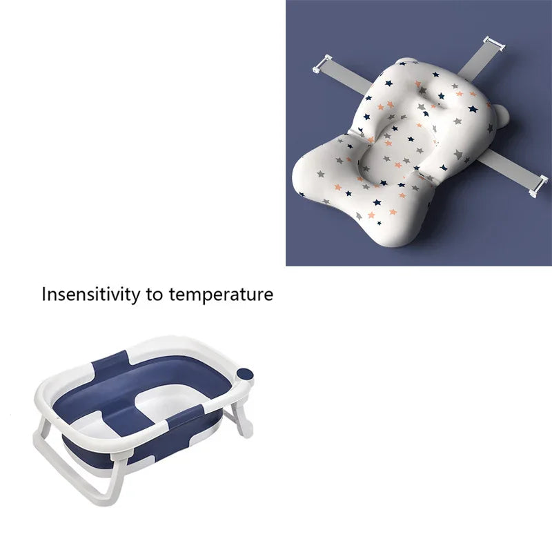 Baby Shower Bed Bath Support | Floating Bath Cushion with Safety Buckle | Soft Mesh Infant Bath Seat - Kidohop