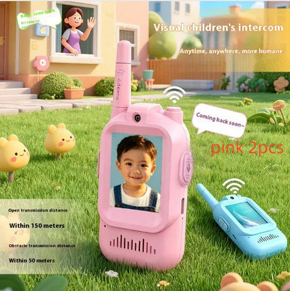 Mini Video Wireless Walkie Talkies For Kids Handheld 2 Pack Rechargeable Intercom Cam Outdoor Family Games Gift For Boys Girls - Kidohop