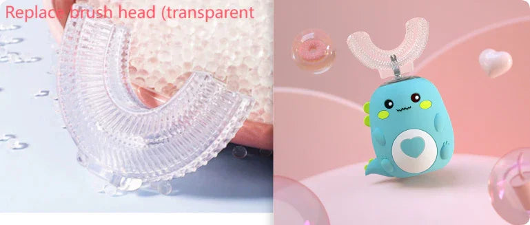 Children’s Electric Toothbrush | 360° U-Shaped Smart Toothbrush for Kids | Food Grade Silicone, Automatic, USB Rechargeable - Kidohop