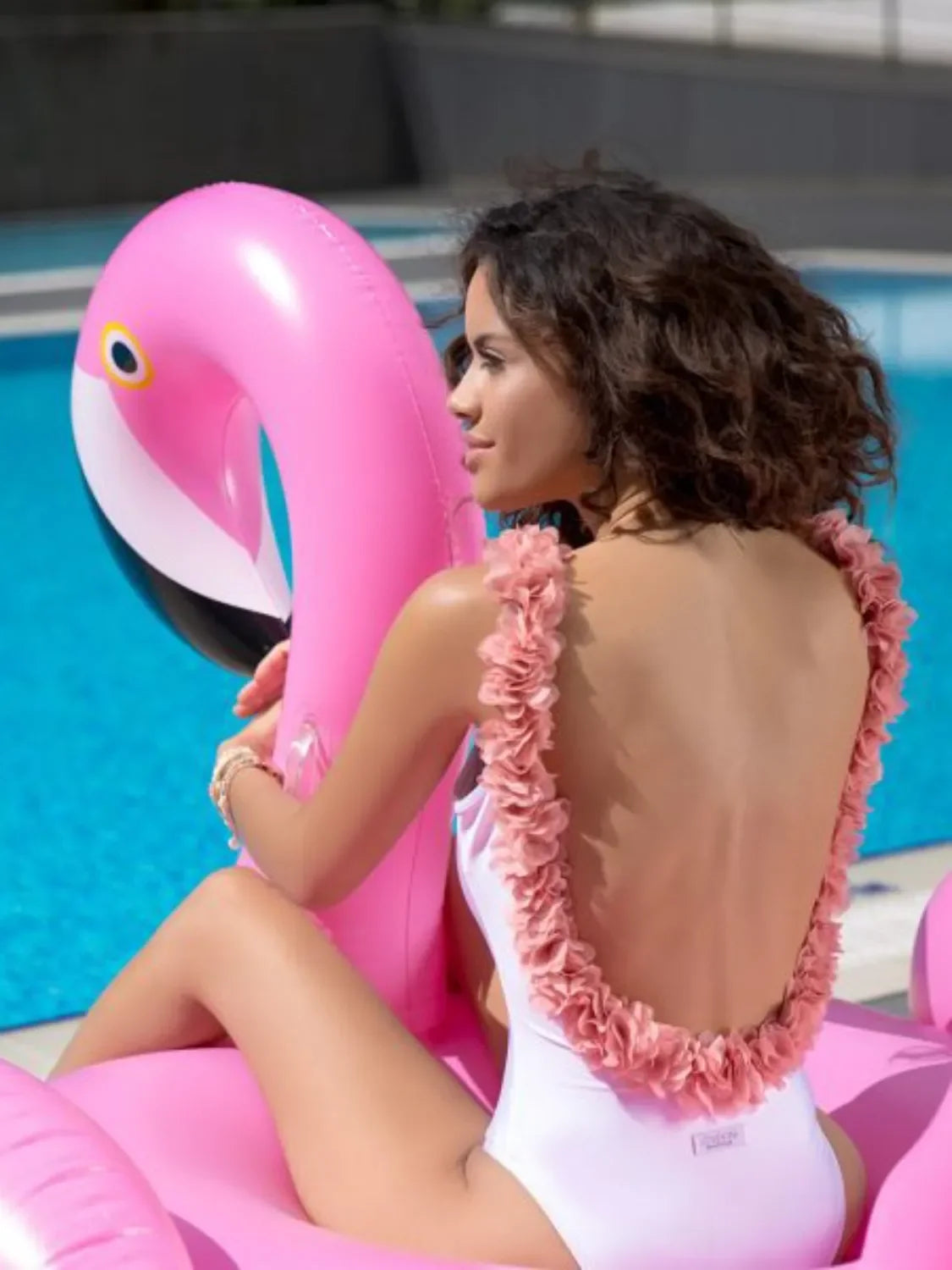 Backless Petal Strap Parent-Child Swimsuit - Kidohop