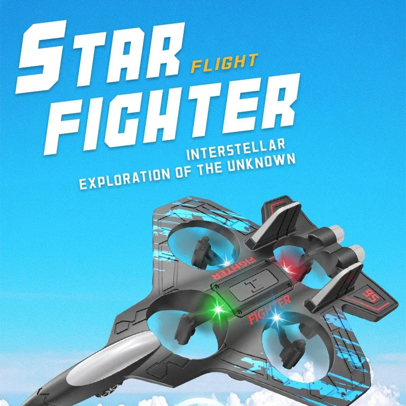 LED RC Fighter Jet – Beginner-Friendly Controls with Stunt Flying for All Ages (Easy to Fly. Exciting to Master. Fun for All Ages)