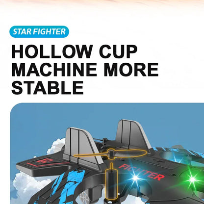 LED RC Fighter Jet – Beginner-Friendly Controls with Stunt Flying for All Ages (Easy to Fly. Exciting to Master. Fun for All Ages)