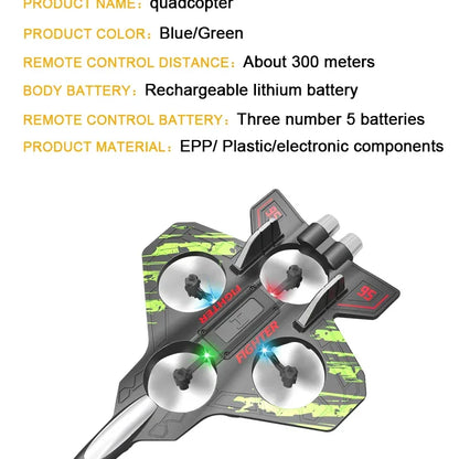 LED RC Fighter Jet – Beginner-Friendly Controls with Stunt Flying for All Ages (Easy to Fly. Exciting to Master. Fun for All Ages)