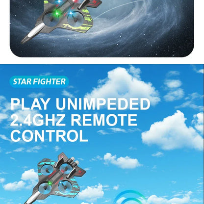 LED RC Fighter Jet – Beginner-Friendly Controls with Stunt Flying for All Ages (Easy to Fly. Exciting to Master. Fun for All Ages)