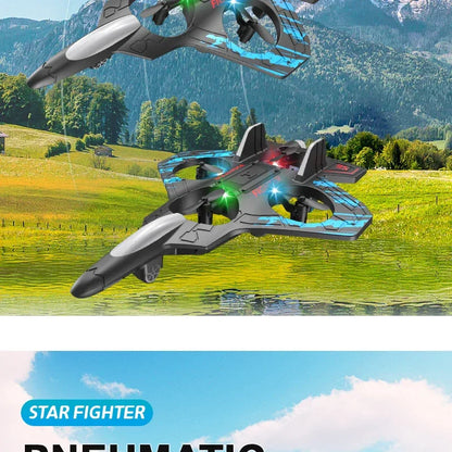 LED RC Fighter Jet – Beginner-Friendly Controls with Stunt Flying for All Ages (Easy to Fly. Exciting to Master. Fun for All Ages)