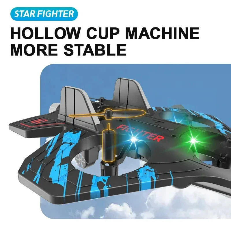 LED RC Fighter Jet – Beginner-Friendly Controls with Stunt Flying for All Ages (Easy to Fly. Exciting to Master. Fun for All Ages)