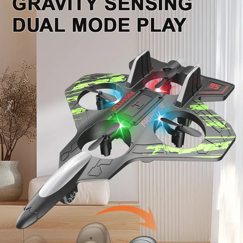 LED RC Fighter Jet – Beginner-Friendly Controls with Stunt Flying for All Ages (Easy to Fly. Exciting to Master. Fun for All Ages)