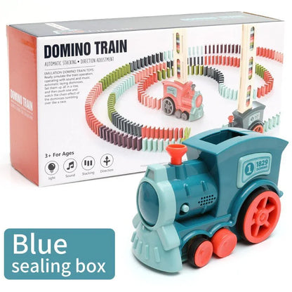 Domino Train Toy | Automatic Domino Laying Electric Train | Educational Building Block Toy for Kids - Kidohop