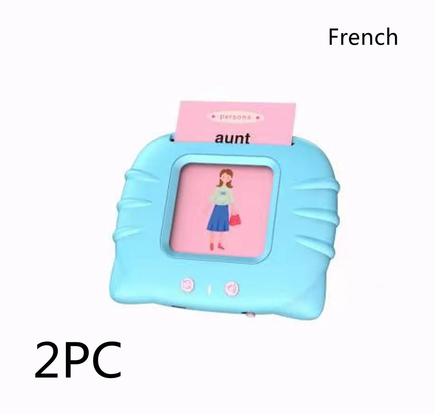 Bilingual Card Early Education Machine | English Learning Toy for Kids | 112 Flash Cards | Rechargeable Talking Educational Device - Kidohop