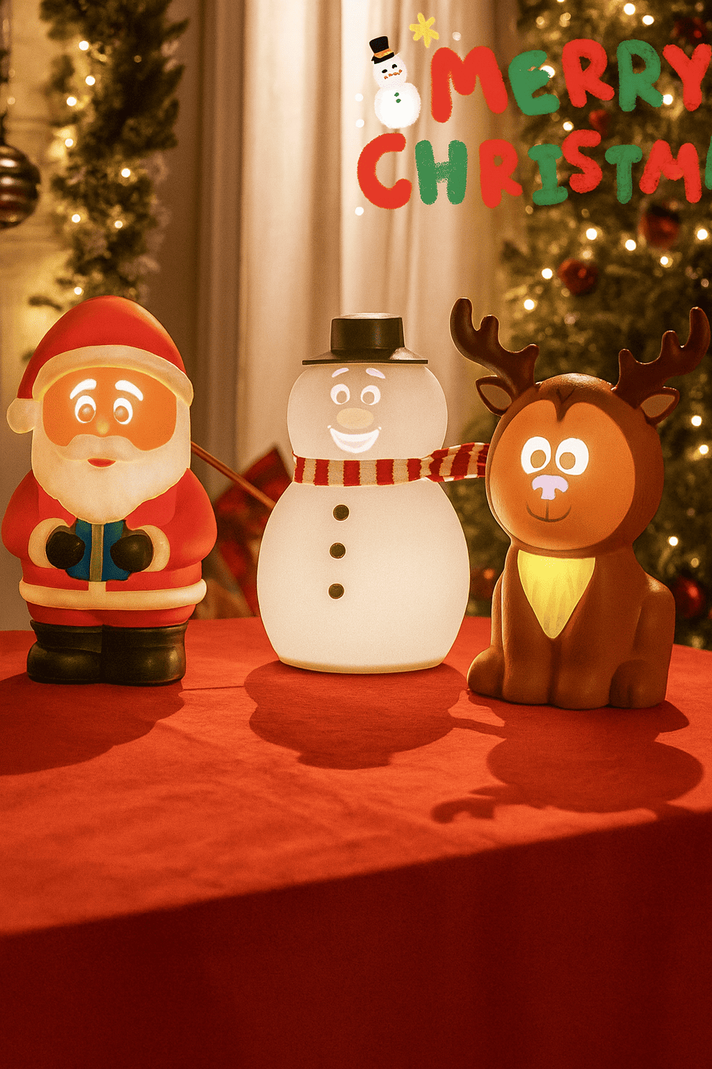 Talking Animated Blink Snowman | Light-Up Eyes & Playful Voice | Christmas Table Decoration & Gift