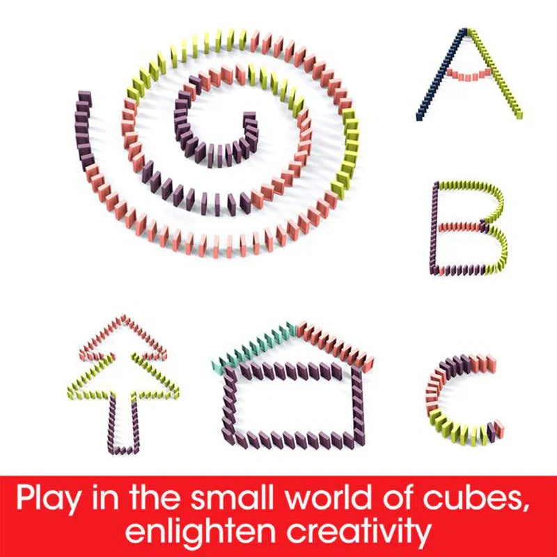 Domino Train Toy | Automatic Domino Laying Electric Train | Educational Building Block Toy for Kids - Kidohop