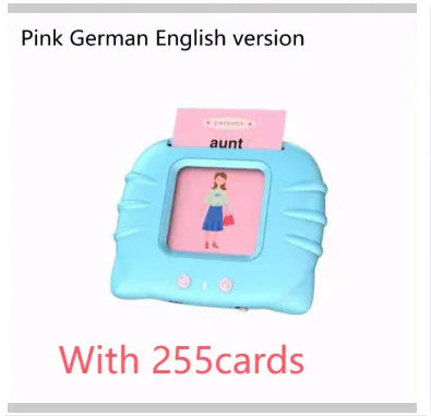 Bilingual Card Early Education Machine | English Learning Toy for Kids | 112 Flash Cards | Rechargeable Talking Educational Device - Kidohop
