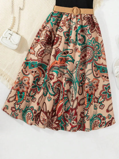 Children's Printed Short Sleeve Dress - Kidohop