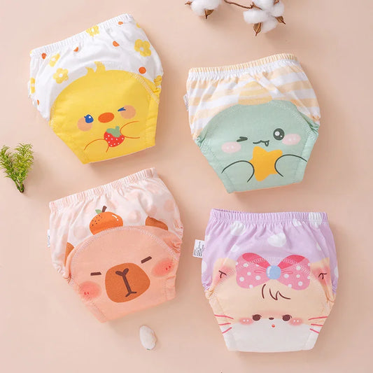 Pure Cotton Reusable Baby Diaper Underwear | Washable Potty Training Pants