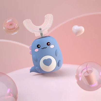 Children’s Electric Toothbrush | 360° U-Shaped Smart Toothbrush for Kids | Food Grade Silicone, Automatic, USB Rechargeable - Kidohop