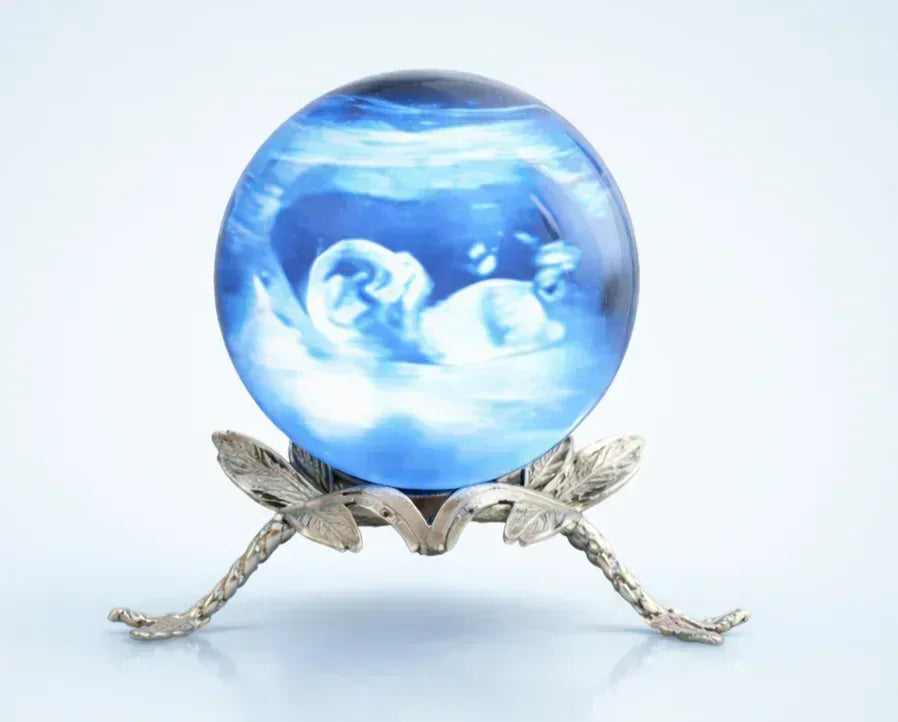 3D Crystal Ball Ultrasound with Heartbeat, Digital Photo Album, Pregnancy Gift for New Mum – Ultrasound Keepsake Sphere, for Baby Shower Or Anniversary - Kidohop